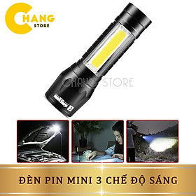 Mua Đèn pin mini siêu sáng T1 Zoom ánh sáng xa và gần  chống nước  Full Box + cáp sạc