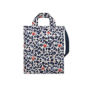 Cath Kidston - Túi đeo vai/Organic Cotton Tall Tote - Marble Hearts - Cream/Navy -1041194