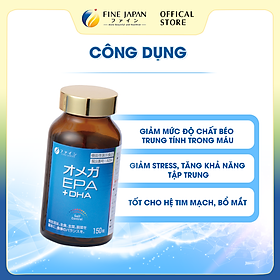 VIÊN UỐNG DẦU CÁ OMEGA EPA+DHA FINE JAPAN 150 VIÊN