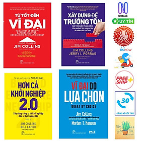 Hình ảnh Combo Jim Collins: Xây Dựng Để Trường Tồn + Từ Tốt Đến Vĩ Đại + Vĩ Đại Do Lựa Chọn Và Hơn Cả Khởi Nghiệp 2.0( Bộ 4 cuốn)- Tặng kèm sổ tay