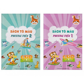 Combo Sách Tô Màu 4D Ekidar Chủ Đề Phương Tiện 1,2