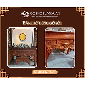 Mua Bàn thờ gỗ sồi đẹp rẻ đẹp bền không mối mọt chuẩn phong thủy
