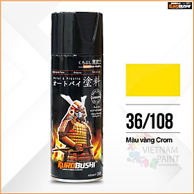 Sơn xịt Samurai Kurobushi - MÀU VÀNG CROM 108 (400ml)