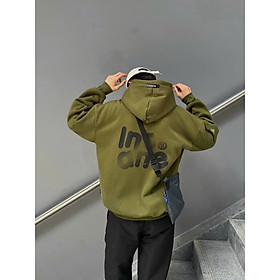Áo khoác hoodie INS màu Xanh Rêu vải nỉ lót bông dày dặn khoác ngoài nón trùm đầu form rộng unisex nam nữ ulzzang