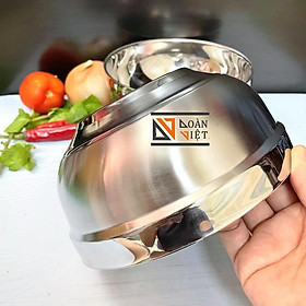 TÔ BÁT INOX 2 LỚP CÁCH NHIỆT CAO CẤP - Combo 2 TÔ (Size 14,16,18, 20 cm ). Tô kiểu dáng HÀN QUỐC Sang Trọng