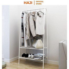 Mua Giá treo quần áo HAJI hai màu kèm kệ để áo quần  giày dép khung sắt sơn tĩnh điện chống gỉ chắc chắn  chịu lực tốt C59