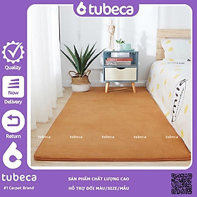 Mua Thảm Nhung Mịn Cao Cấp Trải Sàn Phòng Ngủ | Màu Khaki | Dày dặn | 1m6x1m | TUBECA