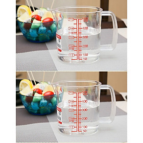 Mua Combo 2 ca đong  đo lường có vạch chia 500ml dùng cho nhà bếp tặng 2 zipper 10cm
