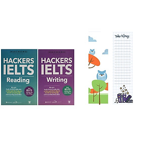 Combo 2 Cuốn Sách Luyện Thi IELTS: Hackers IELTS Reading + Hackers IELTS Writing - Tái Bản Năm 2021 (Tặng Kèm Portcard ta)