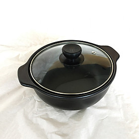 Mua Nồi sứ nắp thủy tinh 1200ml NodaCook - Đen (Hàng chính hãng)