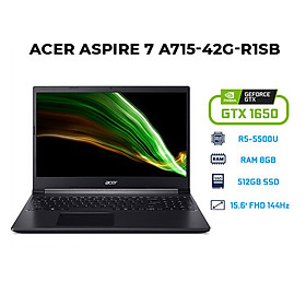 Laptop Acer Aspire 7 A715-42G-R1SB (AMD R5-5500U/ 8GB DDR4/ 256GB SSD/ GTX 1650 4GB/ 15.6 FHD IPS, 144Hz/ Win10) - Hàng Chính Hãng