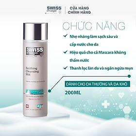 Sữa Rửa Mặt Hằng Ngày Dành Cho Da Thường Đến Da Khô Swiss Image Soothing Cleansing Milk 200ml
