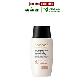 Sữa Chống Nắng Vô Cơ Sen Hậu Giang - Tone up Beige Cocoon 50ml - Vegan Mỹ phẩm thuần chay