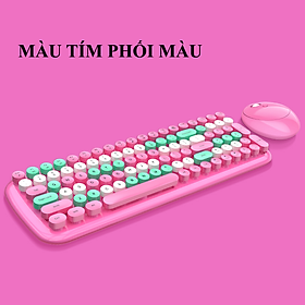 Mua Bộ bàn phím và chuột không dây MOFII CANDY XR thiết kế phím mini 100 phím kết nối bằng chip USB 2.4GHz và 4 màu sắc độc đáo - Hàng Chính Hãng