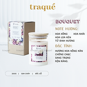Nến thơm tinh dầu cao cấp không khói an toàn Candle Cup - BOUQUET - M - 200G (CÓ NẮP)