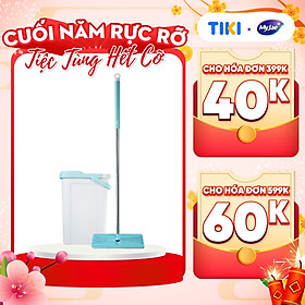 Bộ Lau Nhà MyJae Đài Loan Sợi Fiber Xoay 360 Độ Thông Minh 125cm