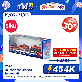 Đồ chơi Mô hình Siku Xe cảnh sát kéo tàu hovercraft 2549