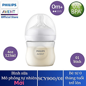 Philips Avent Bình sữa mô phỏng tự nhiên mới_dung tích 125ml cho bé từ 0 tháng SCY900.01 SCY900.02