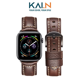Dây Đeo Da Dành Cho Apple Watch Series 1-8/ Apple Watch SE/ Apple Watch Ultra Sáp Dầu Chống Nước Classic Italia Leather- Hàng Chính Hãng