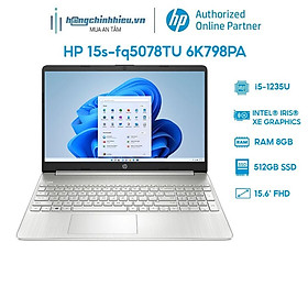 Laptop HP 15s-fq5078TU 6K798PA i5-1235U | 8GB | 512GB | 15.6' FHD | Win 11 Hàng chính hãng