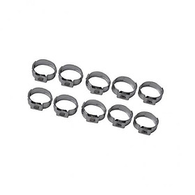 5x10Pcs Single Ear Hydraulic Hose Clamps Stainless Steel O Clips 9.4-11.9mm
