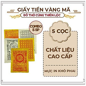 Mua Combo 5 Loại Giấy Tiền Vàng Tiền Trắng Vãn Xanh Thanh Y Thiên Khố Nhang Đèn Thiên Lộc