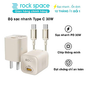 Mua Bộ sạc nhanh type-c cho ip15 ROCK Ice²Cube sạc nhanh 30W - Hàng chính hãng Rockspace bảo hành 12 tháng