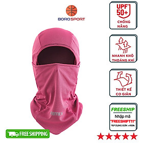 Khăn Rimix Đa Năng Trùm Đầu Ninja Fullface Chống Nắng, Chống Tia UV Thích Hợp Đi Xe , Chạy Bộ , Leo Núi  Dành Cho Cả Nam Và Nữ Rimix - Hàng Chính Hãng - Hồng