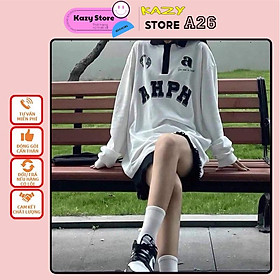 Áo cổ bẻ chữ A phong cách Hàn Quốc KAZY STORE A026