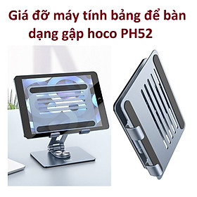 Giá đỡ nhôm cho máy tính bảng tablets để bàn dạng xếp hoco PH52 _ Hàng chính hãng