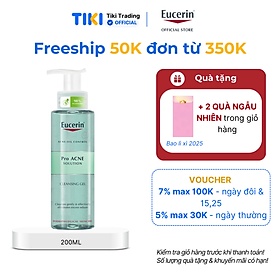 Gel rửa mặt giảm mụn Eucerin Pro Acne Cleansing Gel 200ml