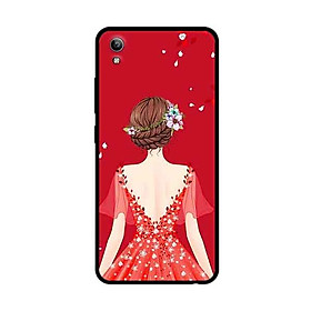Ốp Lưng Dành Cho Vivo Y91C mẫu Cô Gái Váy Đỏ - Hàng Chính Hãng