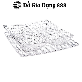 Set Khay Mứt Pha Lê Cao Cấp Nachtmann 5 Món, Khay Thủy Tinh Trang Trí Bàn Tiệc, Nhập Đức