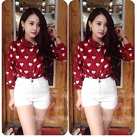 Quần Short Jean Nữ Trắng