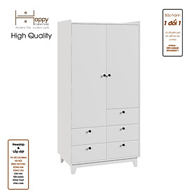 [Happy Home Furniture] KINA , Tủ quần áo 2 cửa mở - 5 ngăn kéo , 90cm x 58cm x 180cm ( DxRxC), TCM_039