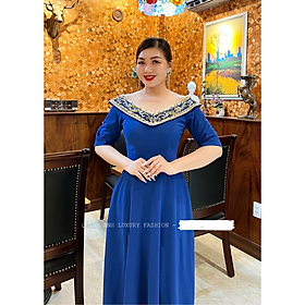 Đầm Xòe Dáng Dạ Hội Cổ V Đính Đá Maris Dress