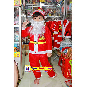 BỘ ĐỒ NOEL CHO BÉ TRAI VÀ BÉ GÁI MẶC ĐỀU ĐƯỢC QUẦN ÁO ÔNG GIÀ NOEL VẢI NỈ - TRANG PHỤC GIÁNG SINH CHO BÉ