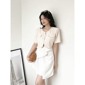 YU CHERRY | Chân váy nữ suông, cách điệu xoắn vạt trước Rosie Skirt YV015
