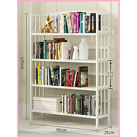 Mua RE0658.3 Giá Kệ sách gỗ 4 tầng sơn trắng 90cm