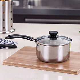 Mua Nồi Nấu Bột Chống Dính Xoong Nấu Bột - Cháo Chất Liệu Inox 304 Size 16cm Cho Bé