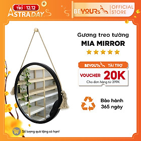 Mua Gương Tròn Soi Treo Tường BEYOURs Khung Gỗ Decor - Mia-Circle-Mirror Trang Điểm - Nội Thất Phòng Khách  Phòng Ngủ