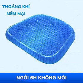 Đệm Gel Silicon 3D 2 Lớp Ngồi Êm Ái, Đệm Kê Mông Gel Tổ Ong Lót Ghế Ngồi Văn Phòng, Làm Việc,Ghế Trên Ô Tô - TuHaiStore