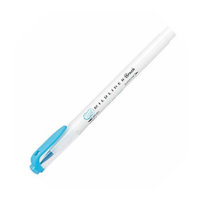 Bút Cọ 2 Đầu Zebra Mildliner Brush WFT8-MCYA - Mild Cyan