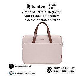 Túi xách Tomtoc Briefcase Premium Pink cho Macbook 13inch/14inch, Ultrabook 13inch - Hàng chính hãng