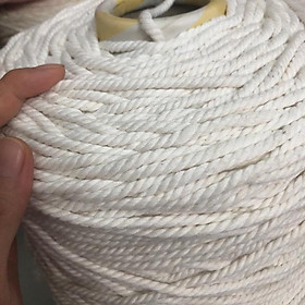 Mua 1kg dây thừng cotton trắng tinh  trắng ngà  kem size 3mm/4mm/5mm ( kèm ảnh thật và video)