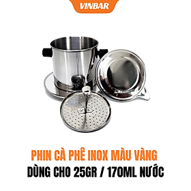 Mua PHIN CÀ PHÊ INOX MÀU VÀNG DÙNG CHO 25GR / 170ML NƯỚC
