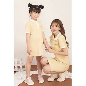 Đầm cho bé gái họa tiết dễ thương xinh xắn chất liệu thun mát phối màu cổ bẻ GUMAC DKA514 màu Đỏ và Kem ( dành cho bé gái từ 12 tháng đến 7 tuổi)