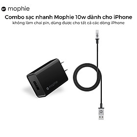 Mua Combo sạc nhanh Mophie usb-A to LN 10W dành cho IP/Táo - Hàng chính hãng