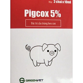 [THÚ Y] 1 lọ PIGCOX 5% 100ml dùng cho viêm ruột , tiêu chảy do cầu trùng Eimeria spp, Isospora spp và làm giảm nhiễm trùng đường ruột trên heo, bê, nghé, dê, cừu non