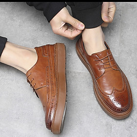 Giày Da Nam Kiểu Dáng Derby Đế Khâu Da Bò Mã 3073 - Bảo Hân Since 2016